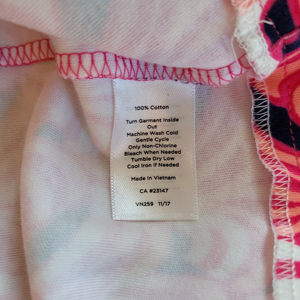 Talbots Beachy Dress XS Petite Pink Jersey Knit Sheath Cotton Coastal 16546 - Picture 4 of 10